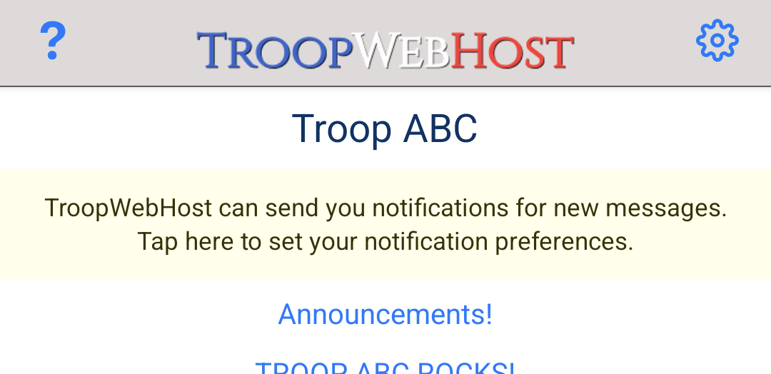 Home screen prompt to go to Notification Settings